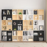 Masiis 2 Cube Bookshelf, DIY Modular Bookcase Cube Storage Organizer Open Book Shelves for Home Office Living Room, Natural