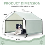 Masiis 4' Dog Shade Shelter, Outdoor Pet Ten for Large Medium Dogs Outside Sun Rain Canopy Pet House for Cats Small Animals and Livestock, Gray