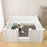 Masiis Whelping Box for Dogs, 48" X 48" Large Dog Whelping Bed Birthing Box Indoor Whelping Pen with Rails for Puppies