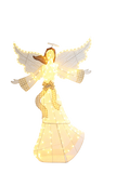 Masiis 5.5ft Lighted Outdoor Angel Christmas Decoration, 3D Pre-Lit Winged Holiday Figure for Lawn with 180 LED Lights