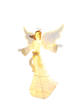 Masiis 5.5ft Lighted Outdoor Angel Christmas Decoration, 3D Pre-Lit Winged Holiday Figure for Lawn with 180 LED Lights