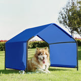 Masiis 4' Dog Shade Shelter, Outdoor Pet Ten for Large Medium Dogs Outside Sun Rain Canopy Pet House for Cats Small Animals and Livestock, Blue