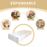 Masiis Whelping Box for Dogs, 48" X 48" Large Dog Whelping Bed Birthing Box Indoor Whelping Pen with Rails for Puppies