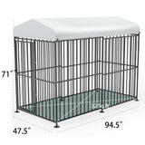 BEIMO Large Dog Kennel Outdoor Indoor Hosue for Dogs Run Outside Extra Big Heavy Duty Metal Yard with Waterproof Cover Pet Playpen Dog Cage
