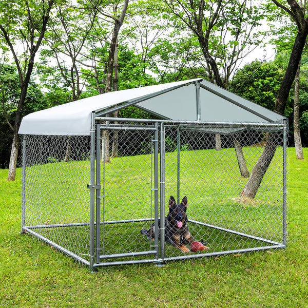 BEIMO Dog Kennel Outdoor with Roof for Large Dogs Outside Dog Run Enc VINESSY