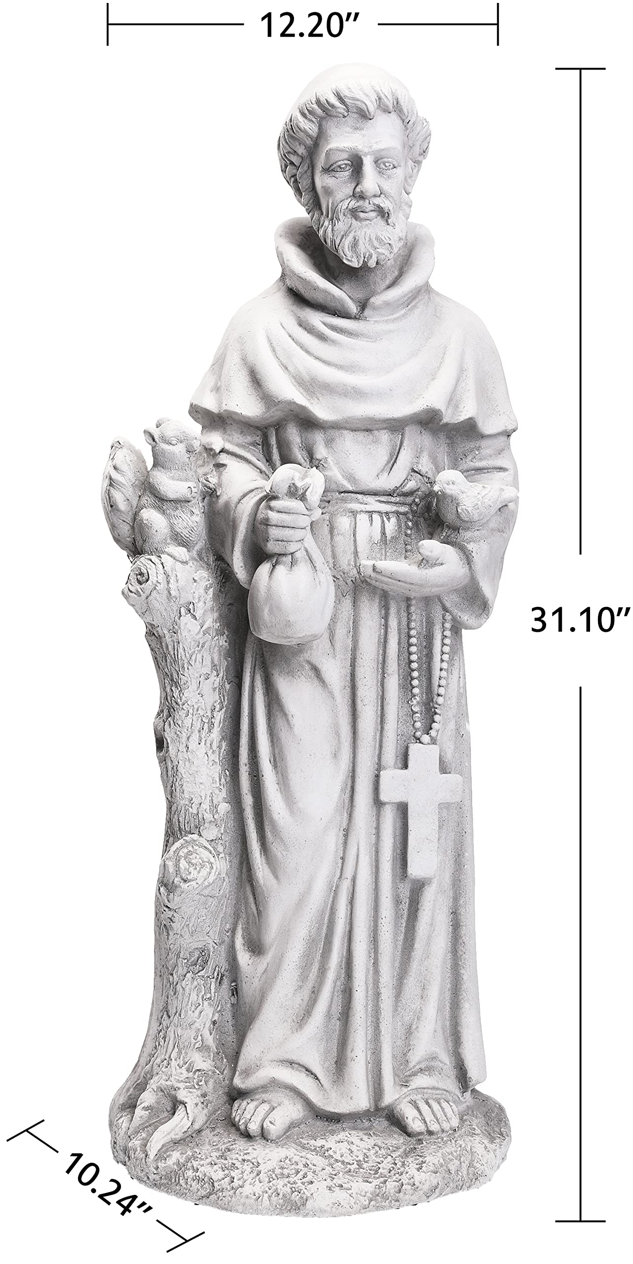 TOETOL Virgin Mary 29.9 Inch Outdoor Statue Religious Blessed