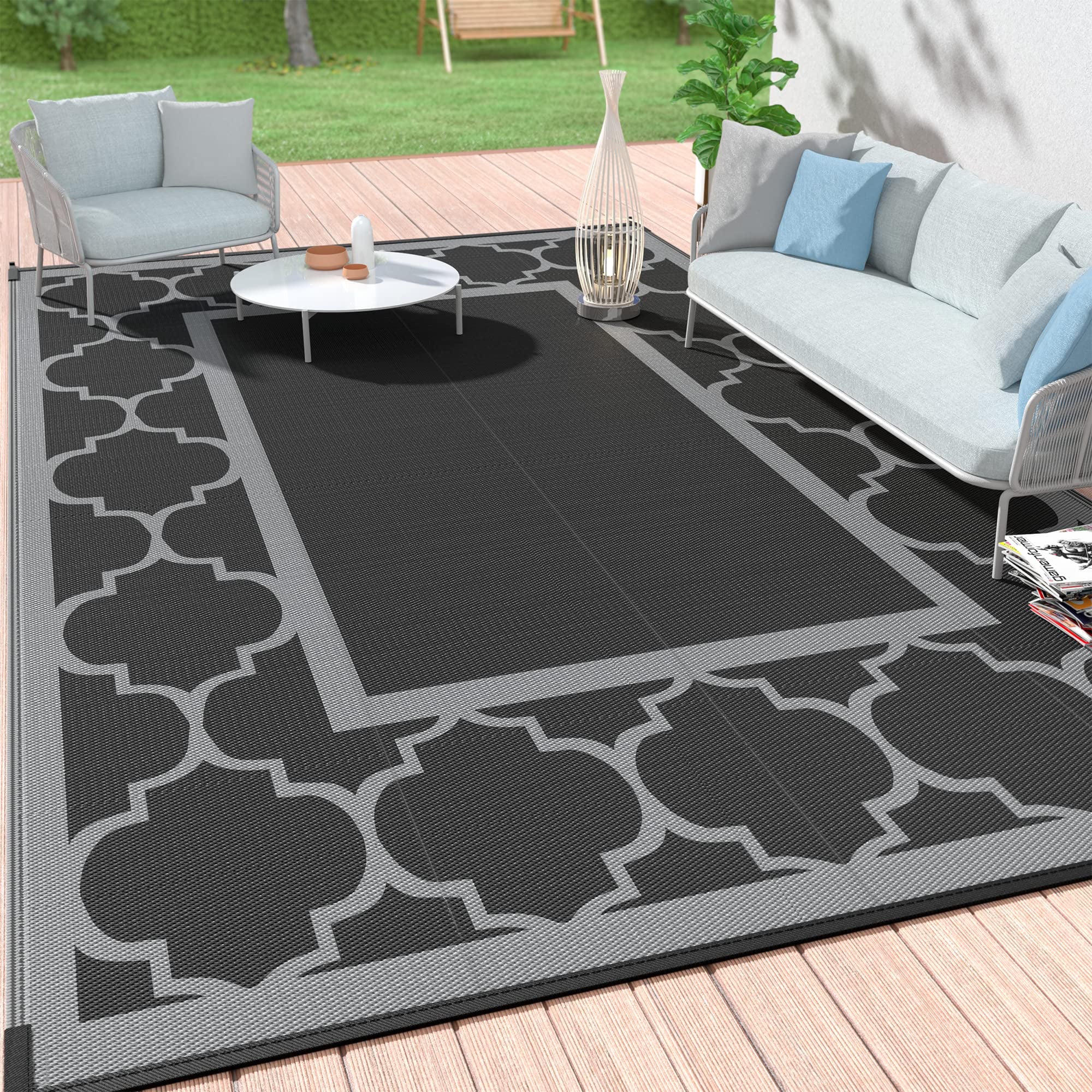 GENIMO Outdoor Rug for Patio Clearance,9'x12
